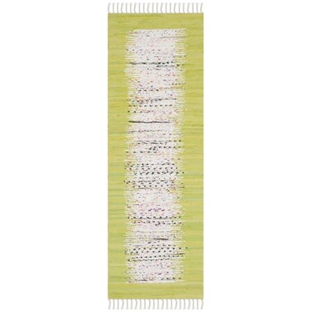Safavieh Montauk Hand Woven Runner Rug- Ivory - Citron- 2 ft. 3 in. x 7 ft. MTK711J-27